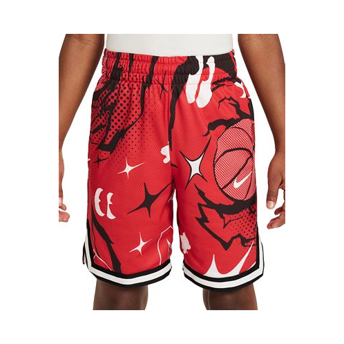 Nike Big Boys Dri-FIT DNA Classic-Fit Printed Mesh Basketball Shorts