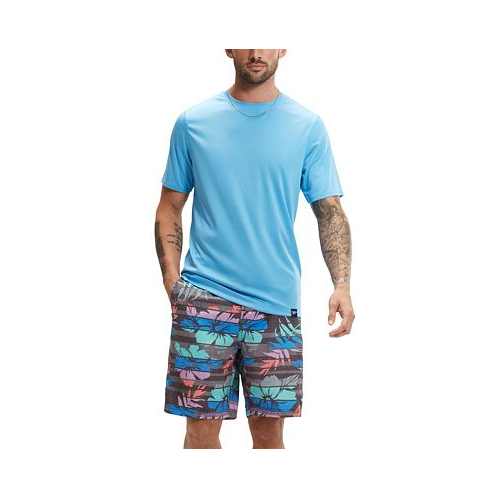Speedo Mens Short Sleeve Crewneck Performance Graphic Swim Shirt