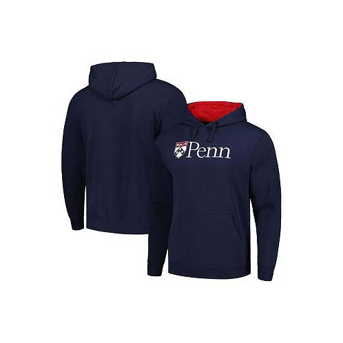 Colosseum Mens Navy Pennsylvania Quakers Arch and Logo Pullover Hoodie
