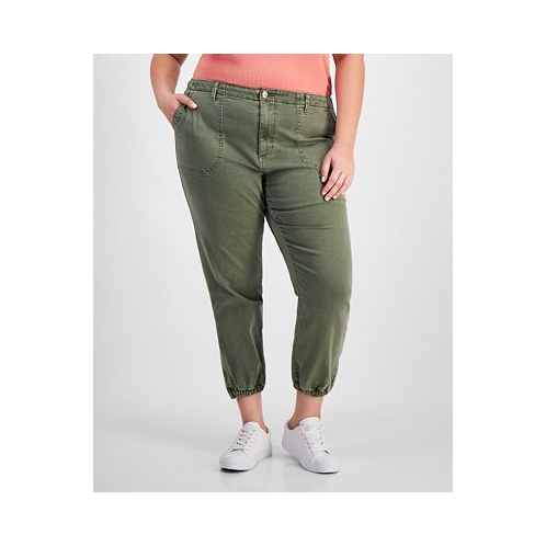 And Now This Trendy Plus Size Elastic-Hem Pants