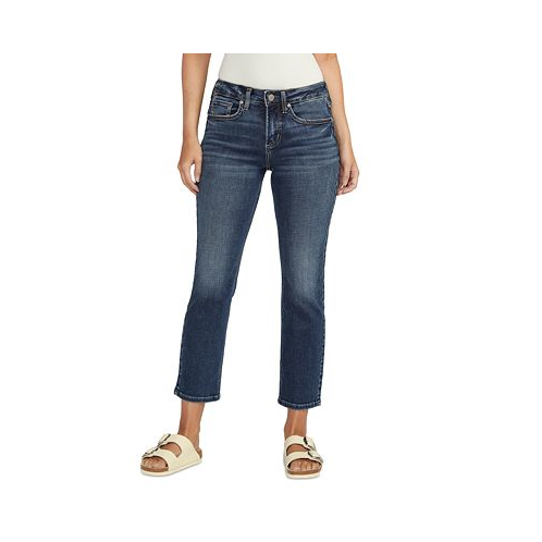 Silver Jeans Co. Womens Suki Cropped Straight-Leg Jeans