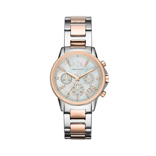 A|X Armani Exchange Womens Chronograph Two-Tone Stainless Steel Watch 36mm
