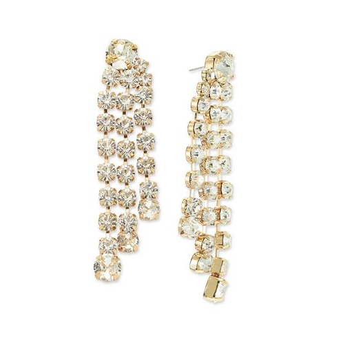 I.N.C. International Concepts Gold-Tone Crystal Layered Drop Earrings