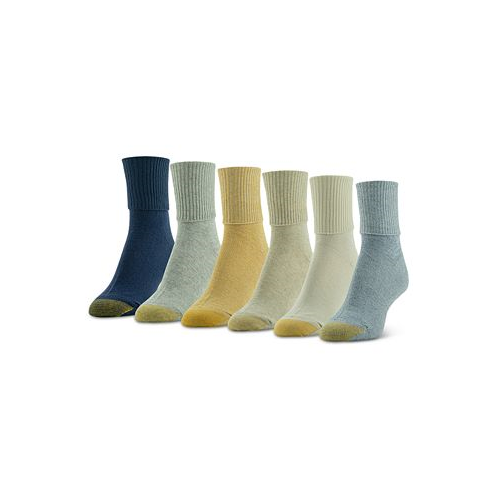 Gold Toe Womens 6-Pack Casual Turn Cuff Socks