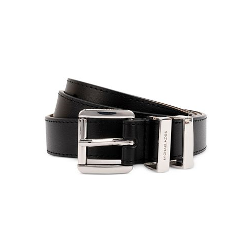 Michael Kors Womens Leather Metal-Loop Belt