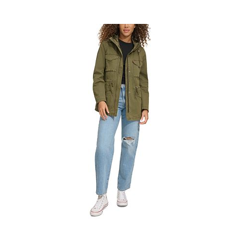 Levis Womens Lightweight Washed Cotton Military Jacket