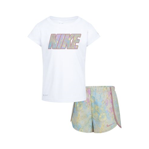 Nike Little Girls Dri-FIT T-shirt and Sprinter Shorts 2 Piece Set