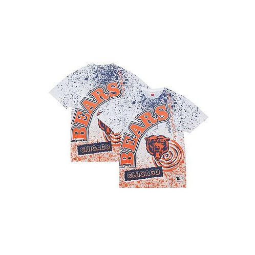 Mitchell & Ness Mens White Chicago Bears Team Burst Sublimated T-shirt