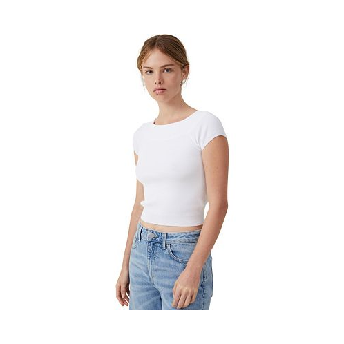 COTTON ON Womens Rib Off Shoulder Knit Top