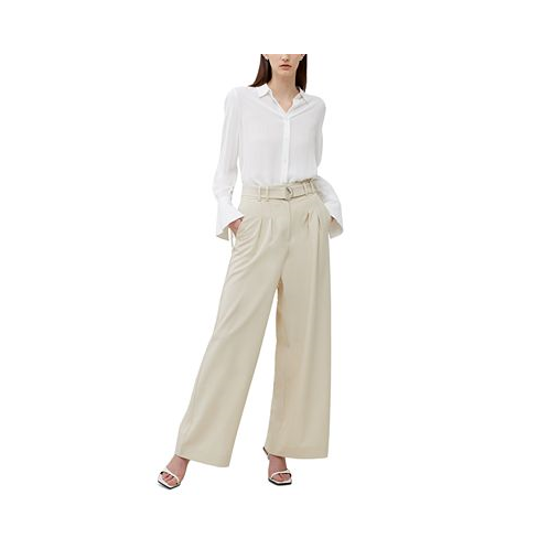 French Connection Womens Everly Belted Suiting Trousers