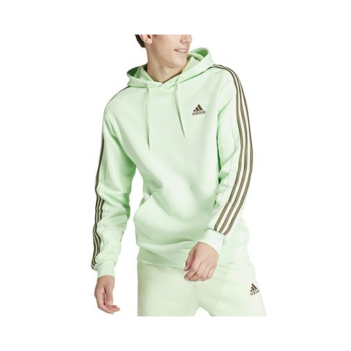 Adidas Mens Essentials 3-Stripes Regular-Fit Fleece Hoodie Regular & Big & Tall