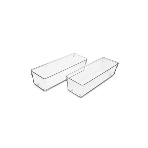 Sorbus Narrow Clear Drawer Organizer 2 Pack