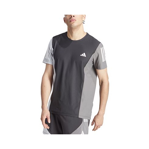 Adidas Mens Own The Run Colorblock Moisture-Wicking T-Shirt