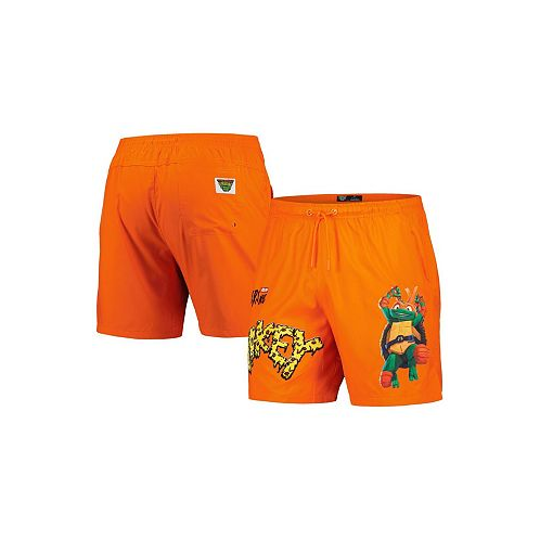 Freeze Max Mens Orange Teenage Mutant Ninja Turtles Mikey Defender Woven Shorts