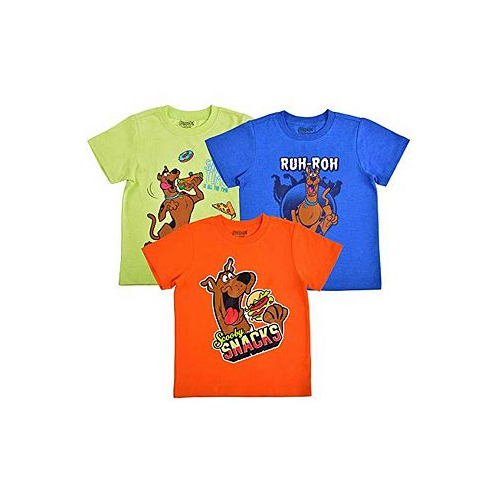 Childrens Apparel Network Toddler Boys and Girls Orange Blue Yellow Scooby-Doo T-shirt Three-Pack