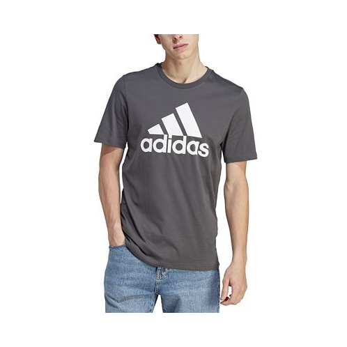 Adidas Mens Essentials Single Jersey Big Logo Short Sleeve Crewneck T-Shirt