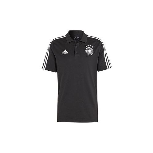 Adidas Mens Black Germany National Team DNA AEROREADY Polo Shirt