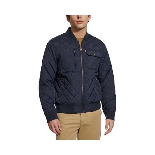 Levis Mens Regular-Fit Diamond-Quilted Bomber Jacket