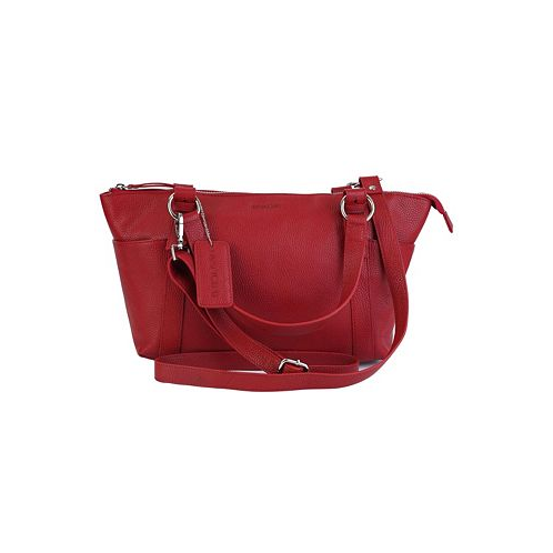 Mancini Pebble Amelia Leather Crossbody Handbag