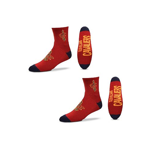 For Bare Feet Womens Cleveland Cavaliers Quarter-Length Socks Two-Pack Set