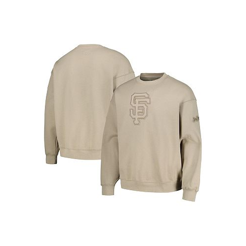 Pro Standard Mens Pewter San Francisco Giants Neutral Drop Shoulder Pullover Sweatshirt