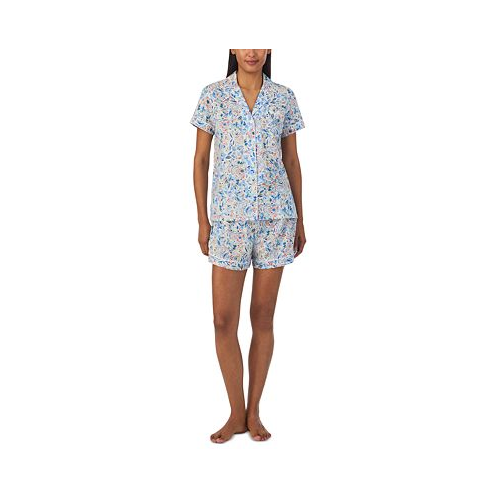POLO Ralph Lauren Womens 2-Pc. Floral Boxer Pajamas Set