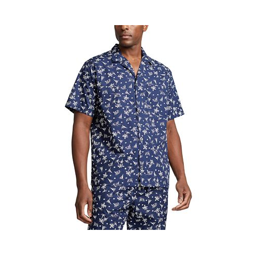 Polo Ralph Lauren Mens Cotton Notched-Collar Pajama Shirt