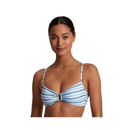 POLO Ralph Lauren Womens Striped Embellished Bikini Top