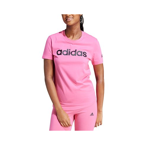 Adidas Womens Essentials Cotton Linear Logo T-Shirt