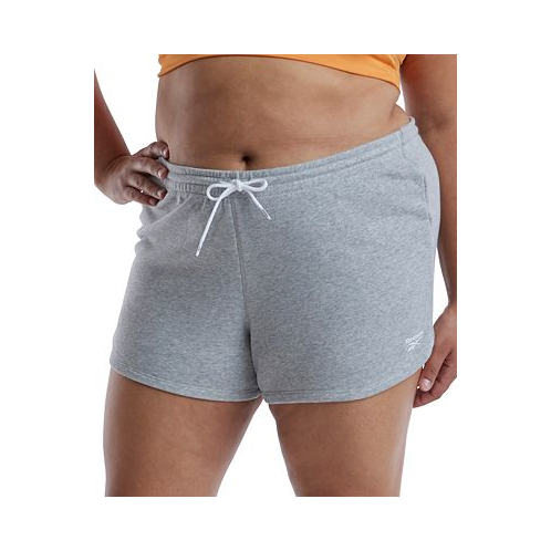 Reebok Plus Size Active Identity French Terry Pull-On Shorts