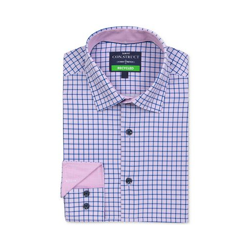 ConStruct Mens Recycled Slim Fit Check Performance Stretch Cooling Comfort Dress Shirt