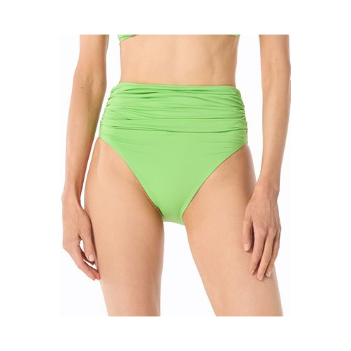 Michael Kors Womens O-Ring High-Waist Bikini Bottoms