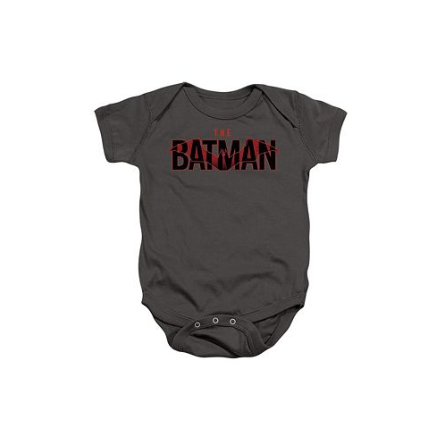 Batman Baby Girls The Baby Logo With Red Bat Snapsuit