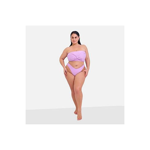 Rebdolls Plus Size Danica Brazilian Cut Swim Bottom - Lilac