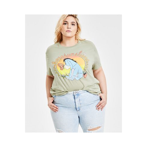 Disney Trendy Plus Size Eeyore Graphic Print T-Shirt