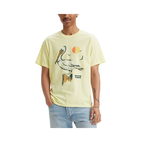 Levis Mens Relaxed-Fit Pelican Graphic T-Shirt