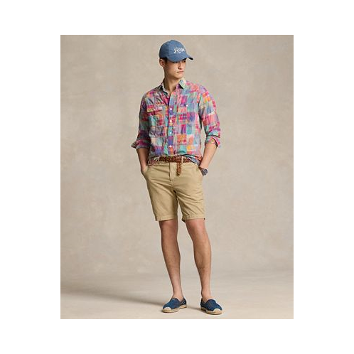 Polo Ralph Lauren Mens 8.5-Inch Classic-Fit Linen-Cotton Shorts