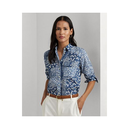 POLO Ralph Lauren Womens Patchwork Floral Shirt Regular & Petite