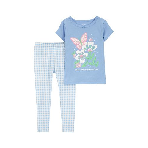 Carters Toddler Girls 2 Piece Butterfly 100% Snug Fit Cotton Pajamas