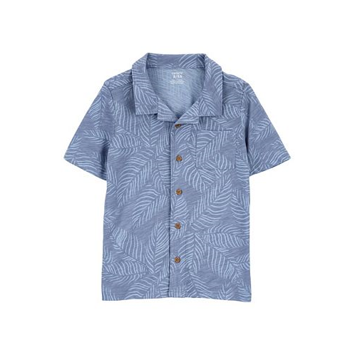 Carters Big Boys Palm Tree Button Front Shirt