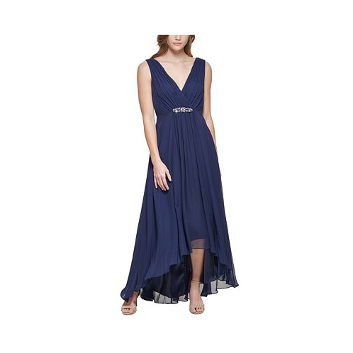 Eliza J Womens Embellished High-Low Gown