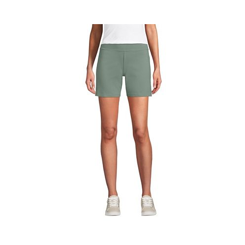 Lands End Womens Starfish Mid Rise 7 Shorts
