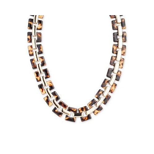 POLO Ralph Lauren Gold-Tone Tortoise-Look Link 17 Collar Necklace