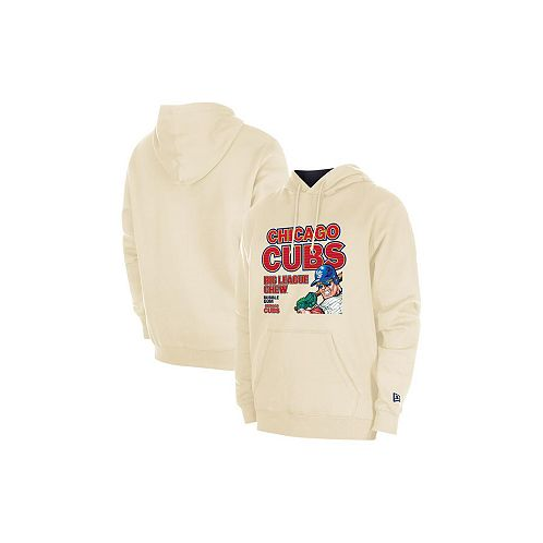 New Era Mens Cream Chicago Cubs Big League Chew Pullover Hoodie