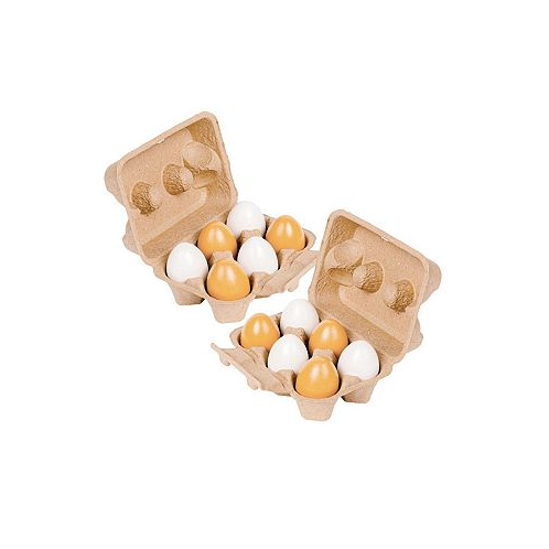 Kaplan Early Learning Bigjigs Toys Dozen Realistic Eggs - 2 Cartons of 6 Eggs