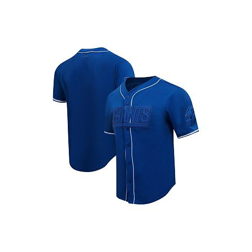 Pro Standard Mens Royal New York Giants Triple Tonal Mesh Button-Up Shirt