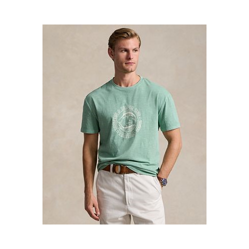 Polo Ralph Lauren Mens Classic-Fit Slub Jersey Graphic T-Shirt
