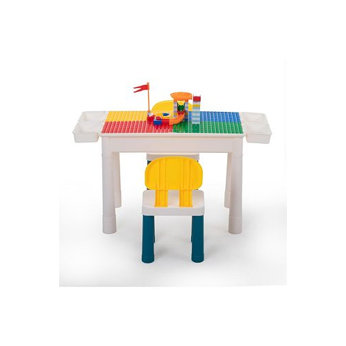 Simplie Fun Multi functional rectangular block table - red and blue (with DIY blocks)