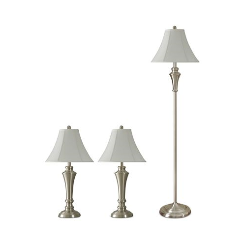 StyleCraft Home Collection StyleCraft Kadian Set of 3: 2 Table Lamps and 1 Floor Lamp
