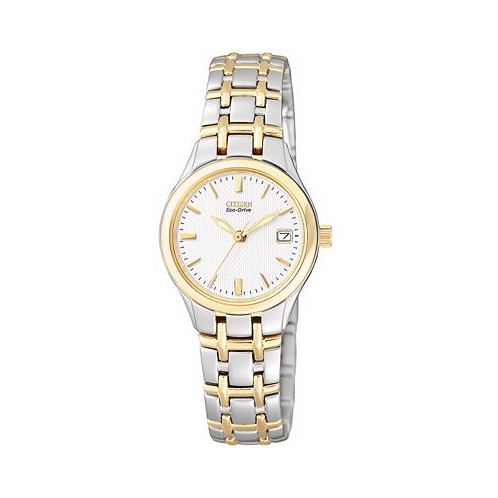 Citizen Womens Eco-Drive Two Tone Stainless Steel Bracelet Watch 25mm EW1264-50A